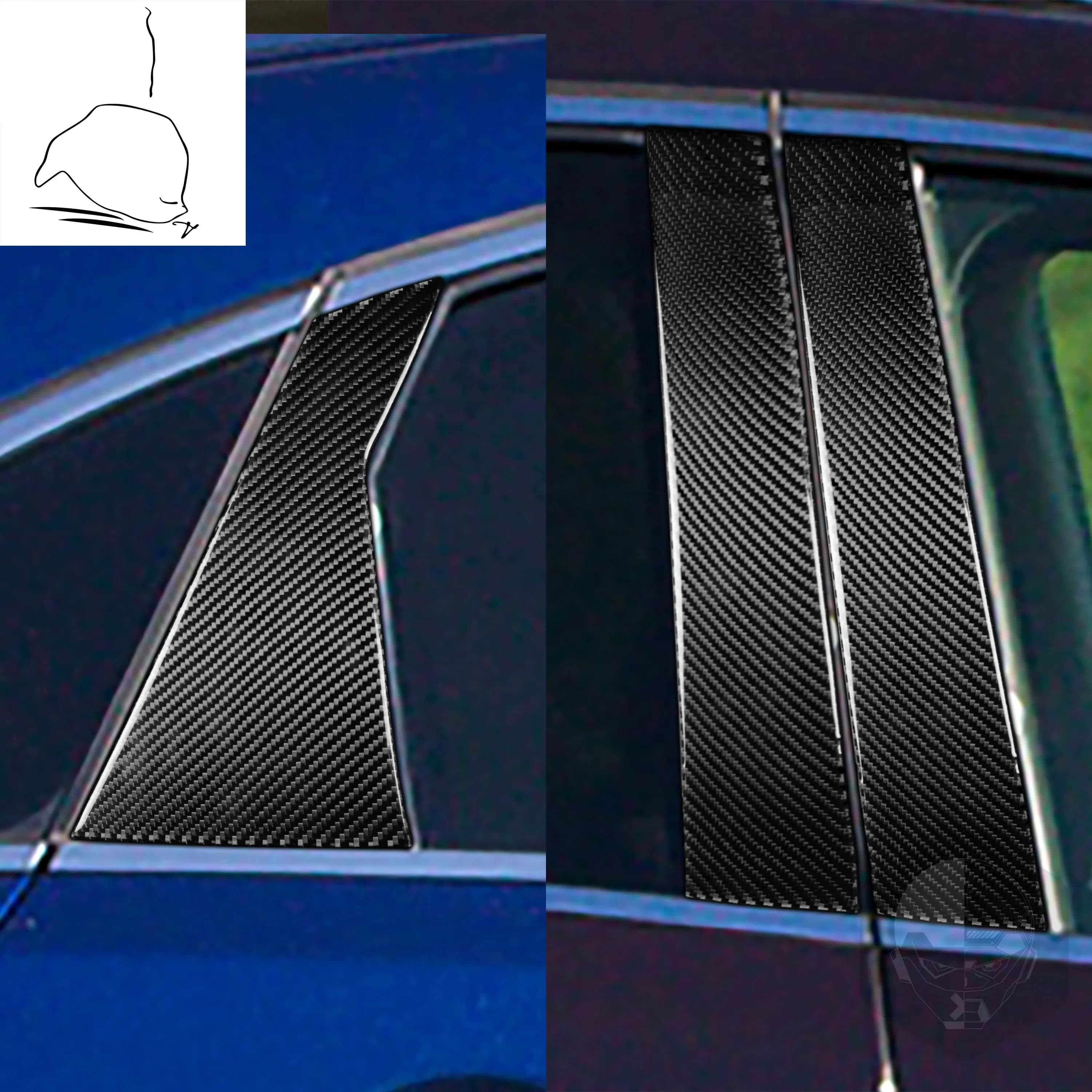 For Infiniti FX 2009-2013/QX70 2014-up Carbon Fiber Car Window  Door Post Doorpost A B C Pillar Cover Sticker Kit Accessories