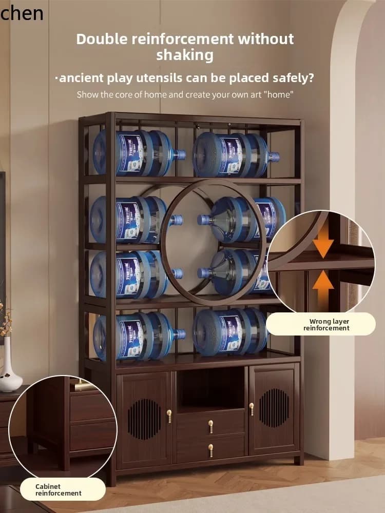 y8-locker, tea and tea set storage display rack, non-solid wood partition, living room Duobao Pavilion