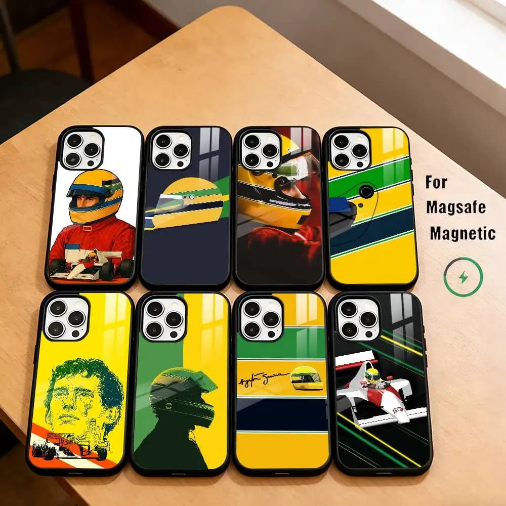 A-Ayrton Senna R-Racing driver  Phone Case For iPhone17,16,15,14,13,12,11 Plus,Pro Compatible with magnetic wireless charging