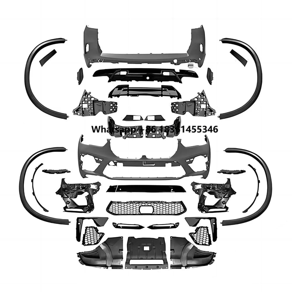 For BG 05 X5 19-23 Change to F95 X5M Style Front Rear Bumper Side Skirts Fender Flares Full Body Kit