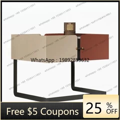 W2 Italian minimalist creative bedside table small bedroom simple modern small side table small paint cabinet
