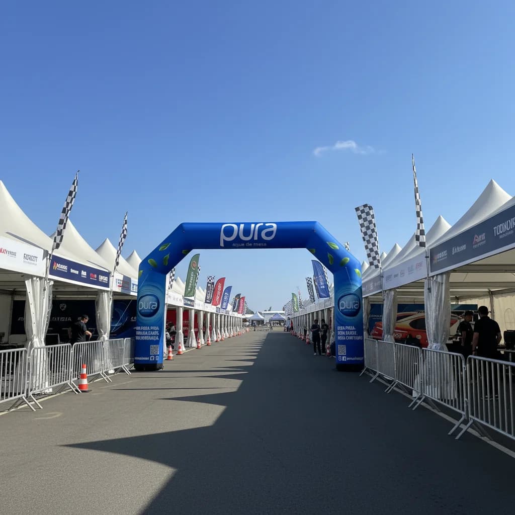 Wholesale Inflatable Arch Gate Fire Retardant TPU Inflatable Start and Finish Line for Sports Events Festivals OEM Size