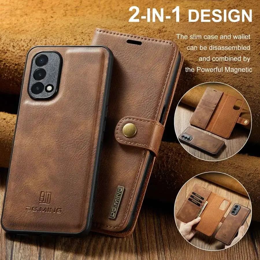 Detachable Magnetic Leather Wallet Case, Removable Flip Cover, OnePlus 11,12, 13, 15
