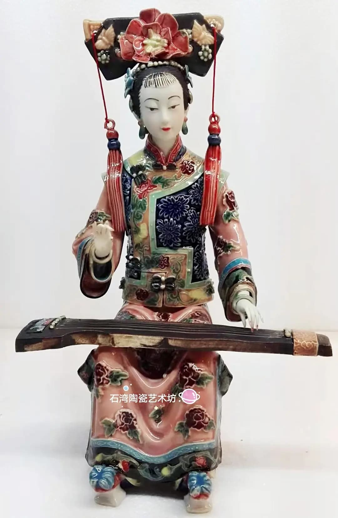 Shiwan ceramics lady and chess boutique ancient dress lady ornament court beautiful woman
