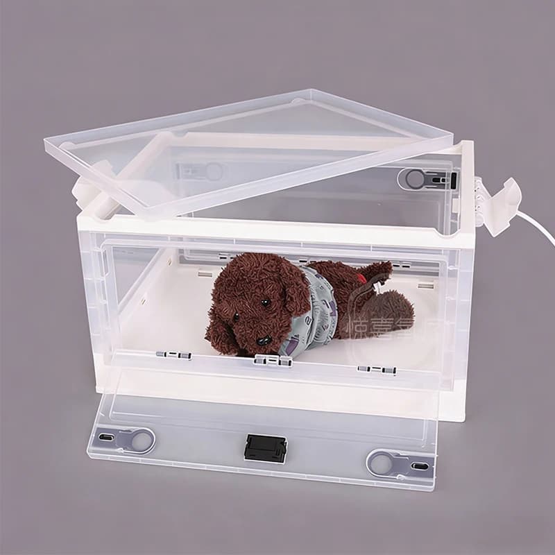 Pet Nebulizer for Cats and Dogs Oxygen Collapsible Transparent Breathable Cage with Atomizer
