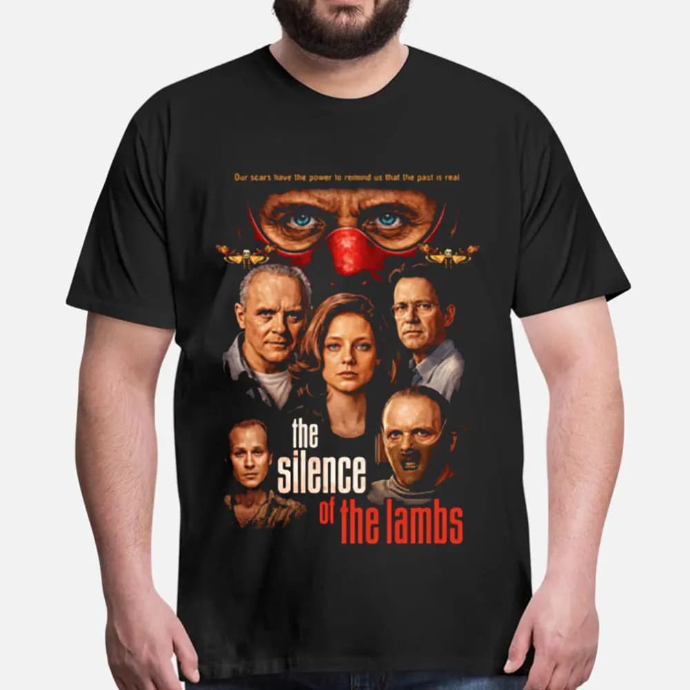 0426 Silence of the lambs Horror movie Hannibal Gift t shirt Dr Lecter Scary Cannibal Graphic Clothes 100% cotton All size Tee