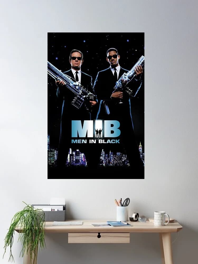 Men in Black Movie, Art Print Silk Poster Home Wall Decor
