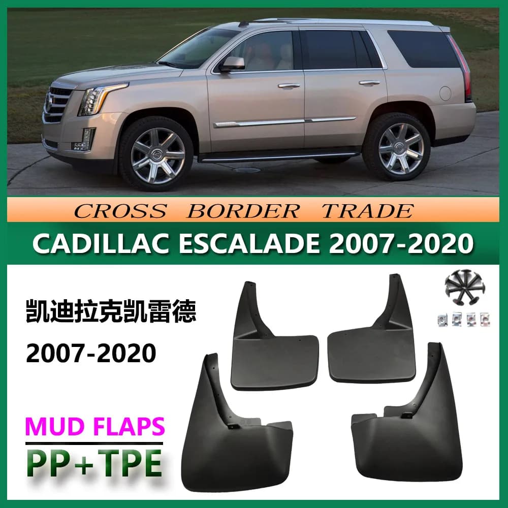 For Cadillac Escalade 2012-2020 Mud Flaps OE Style Splash Guards Set of 4 Perfect Fit for Full Size Luxury SUV