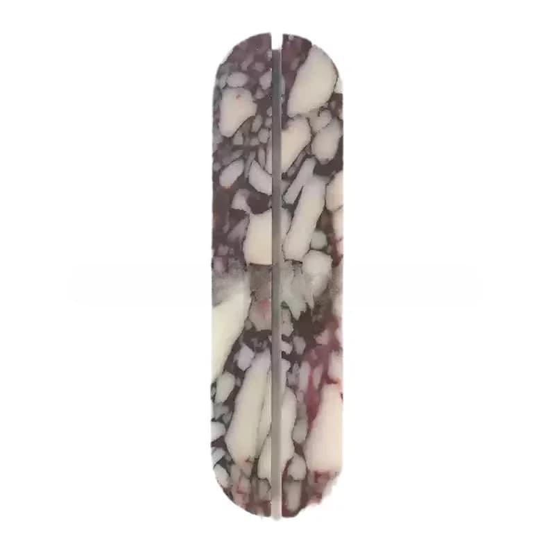Light luxury natural marble cabinet door handle design ornament home wardrobe door handle retro travertine handle decoration
