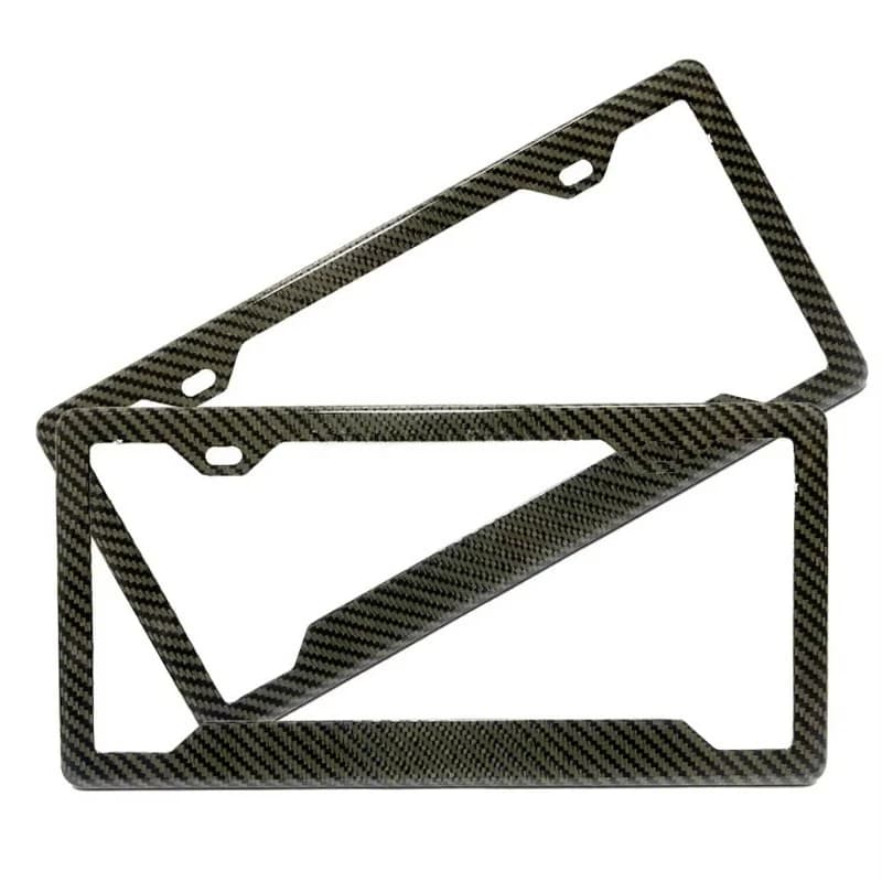 New Popular Real 3k Forged  Matte and Glossy Carbon Fiber Car License Plate Frame