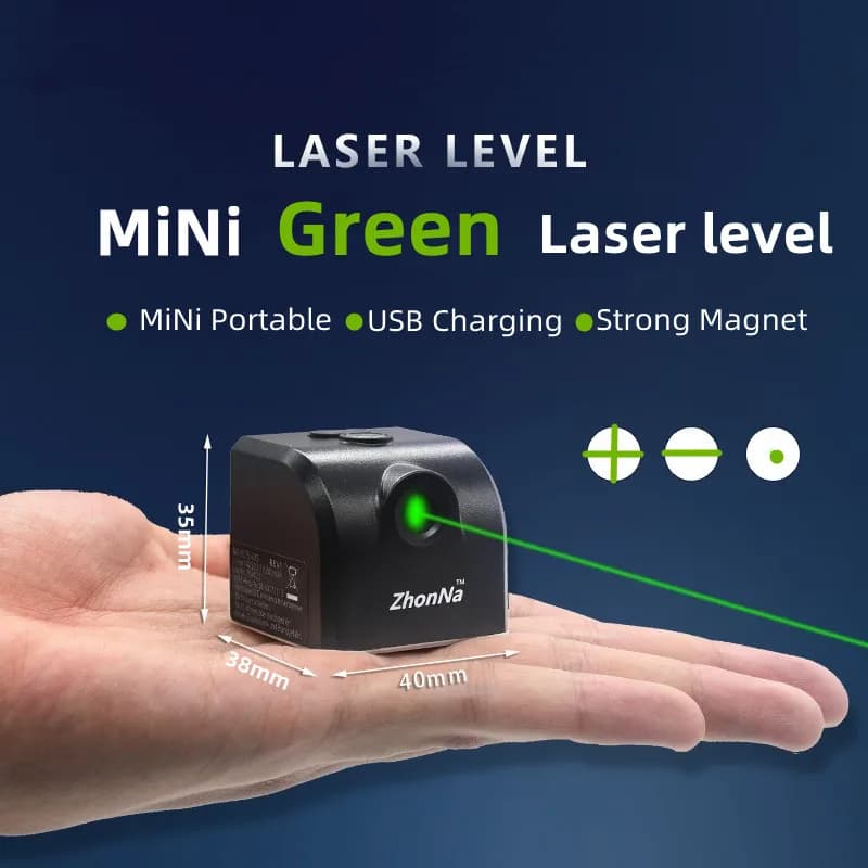 Portable Laser Level Mini Horizontal And Vertical Cross Lines Super Green  Laser Level  Location Line For USB Charge DIY