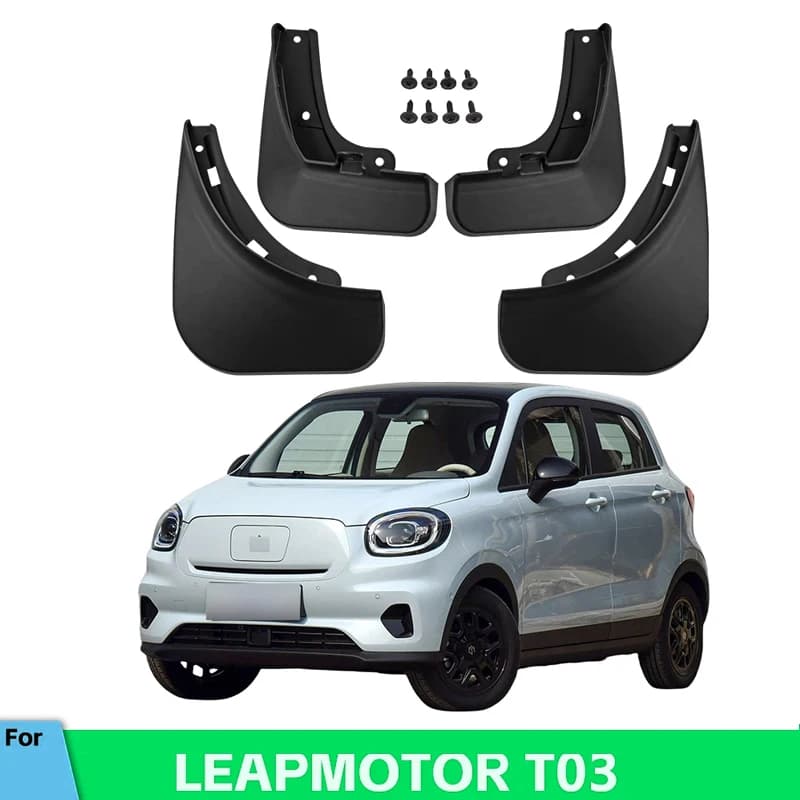 MudFlaps For LEAPMOTOR T03 2023 2024 2025 T 03 Mudguards Mud Flaps Splash Guards Front Rear Wheels Fender Car Accessories 4Pcs