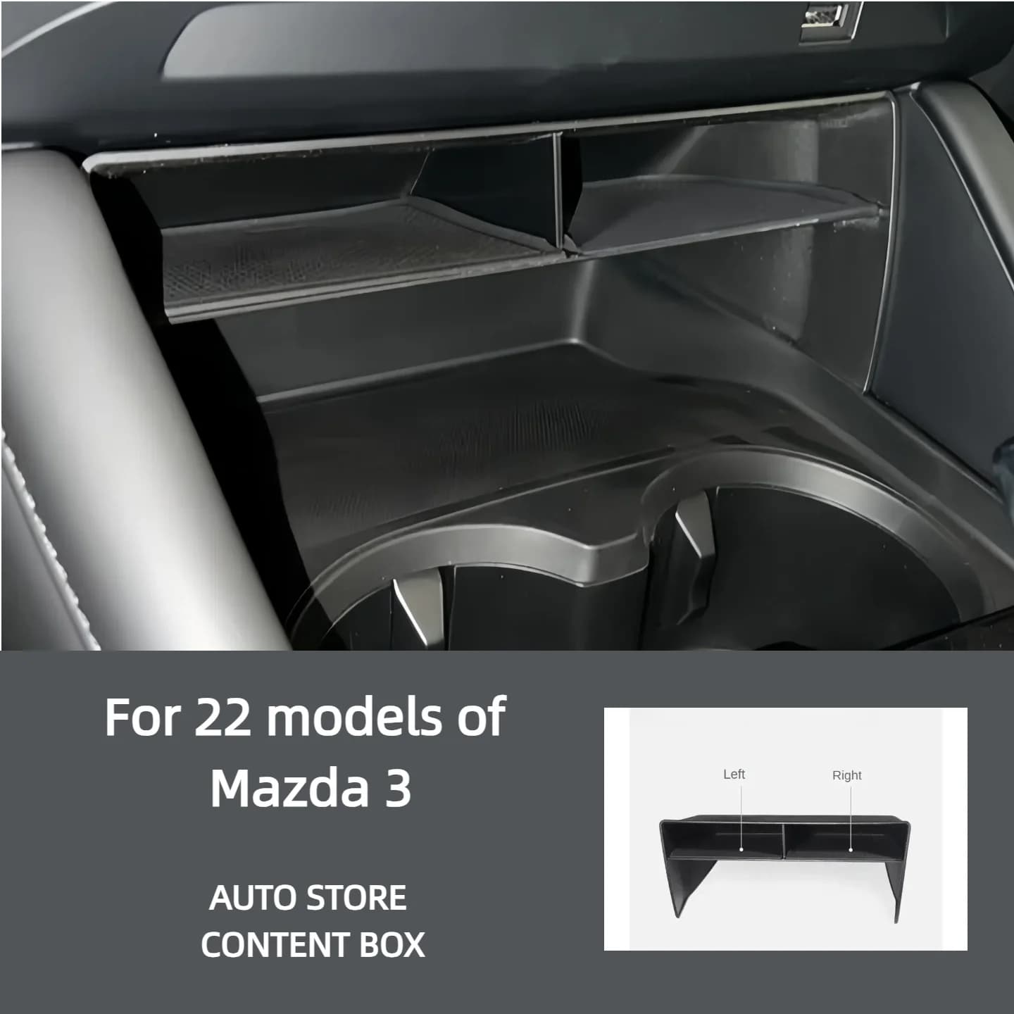 For 22 Models of Mazda3 Central Storage Box, Axela Central Modification Storage Box, Item Separator Box
