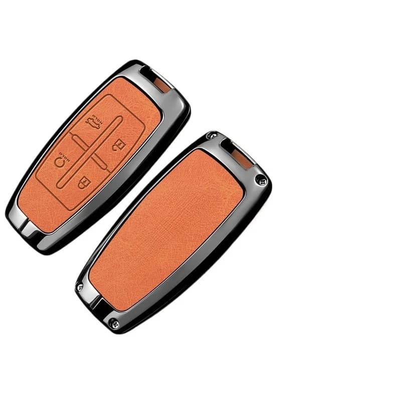 Premium Zinc Alloy Key Cover Case for Genesis G80 / G70 / GV80 / GV70 (2024) - Protective Key Fob Shell Key Bag Chain