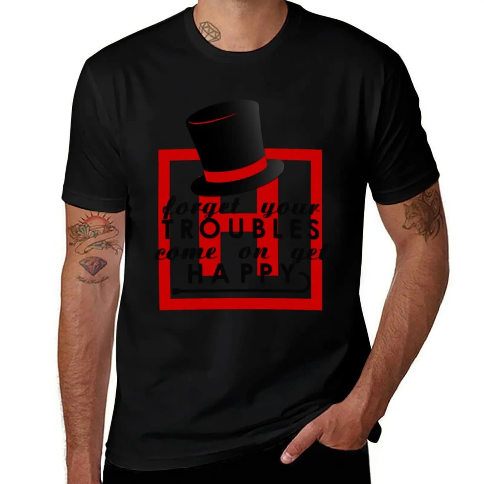 House M.D. - Get Happy Fitted T-Shirt Urban Style Print T-Shirt