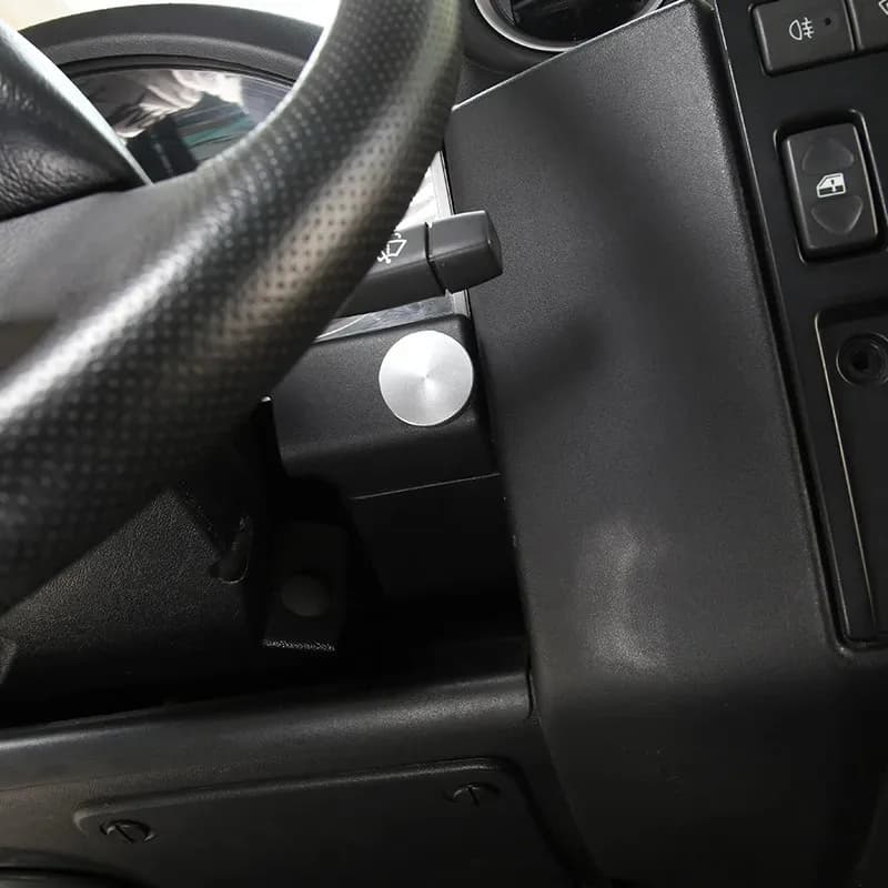 Suetlcoity For Land Rover Defender 90 110 130 2004-2018 Silver Car Dash Fuse Box Cover Screw Bolt Knob Interior Car Accessories