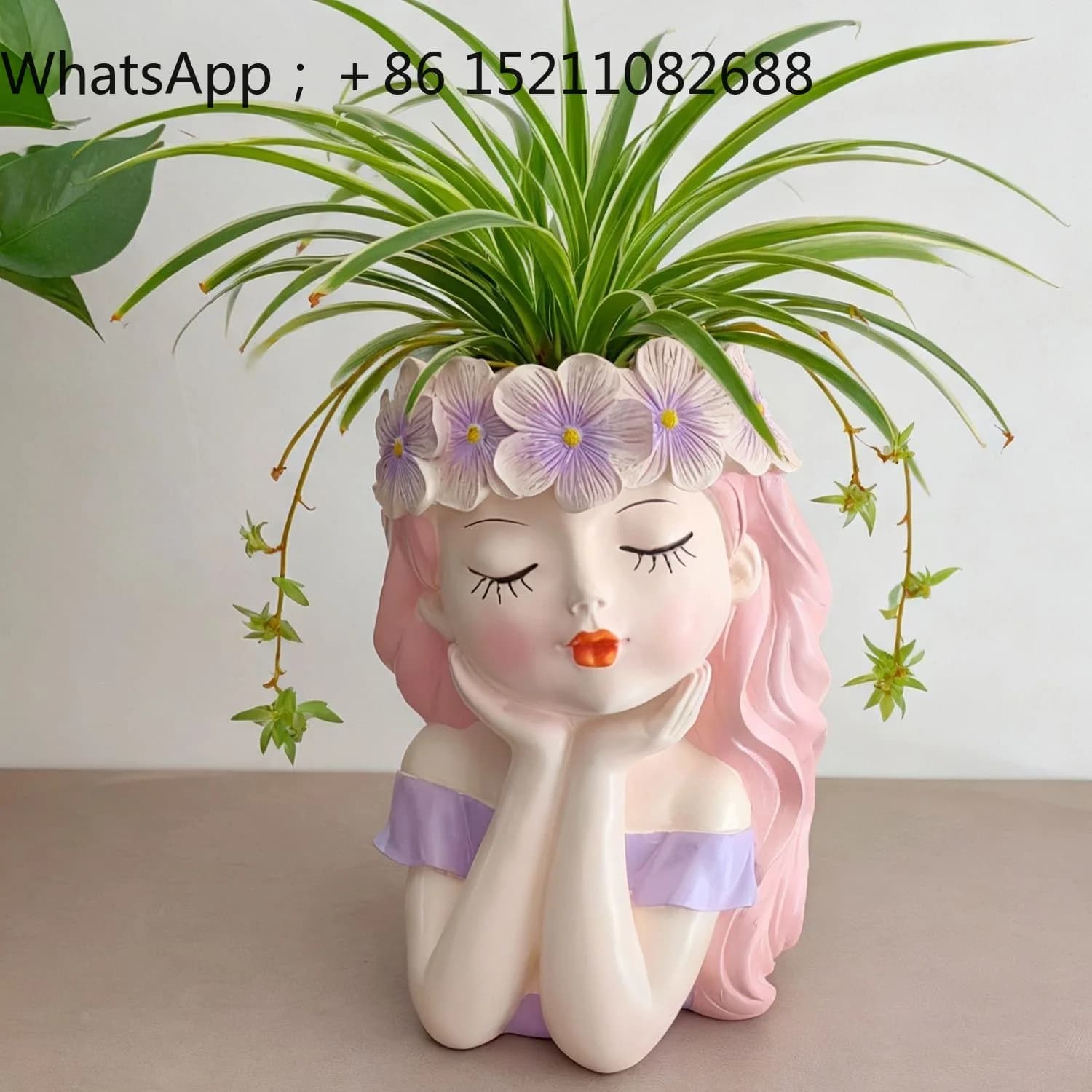 LLY girl fairy flower ware creative succulent flower pot small fresh vase living room TV cabinet decorative ornament