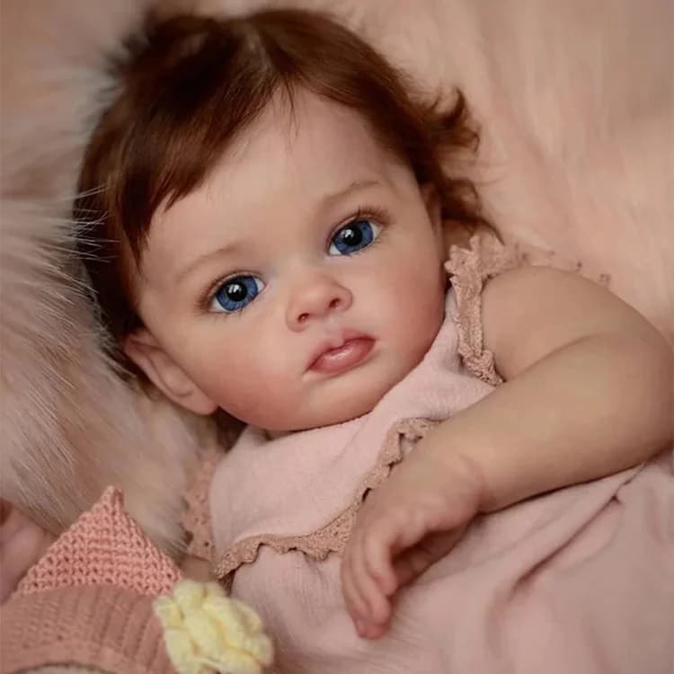 R&B Reborn Doll Factory Silicone Reborn Baby Toddler Girl Alive Dolls Princess 22inch Realistic Bebe Doll