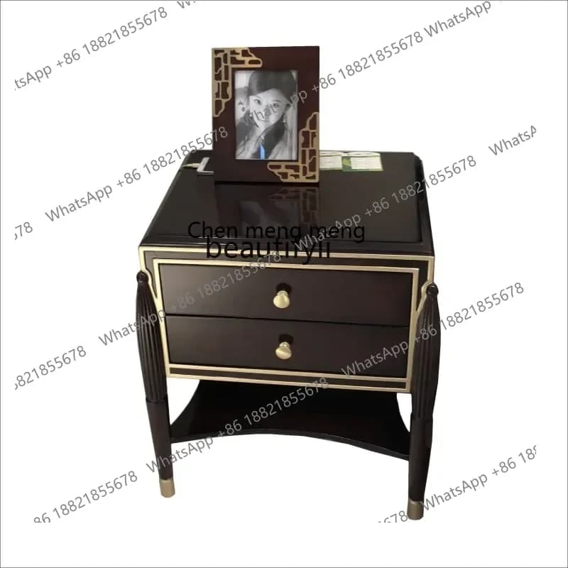 ss8350 American light luxury simple bedside table simple bedroom storage, bedside table drawer porch, European locker