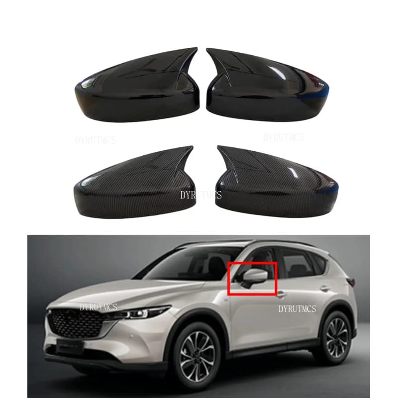 Car Rearview Side Mirror Cover Fit  For Mazda CX5 CX-5 CX8 CX-8 2017 2018 2019 2020 2021 2022 2023  Rear View Mirror Cover Trim