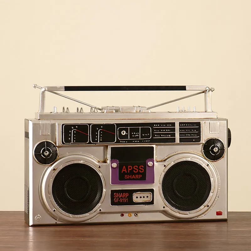 Retro ornaments, vintage TVs, phonographs, radio models, photo props, nostalgic old objects, decorations