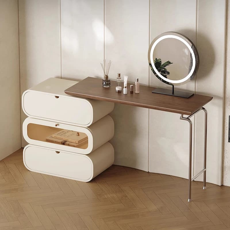 Modern Makeup Vanity Table Drawers Storage European Cosmetics Dressing Table Bedside Stool Comoda Pra Quarto Trendy Furniture