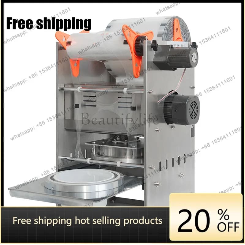 Fresh-locked box sealing machine Disposable fast food packaging plastic bowl packaging machine