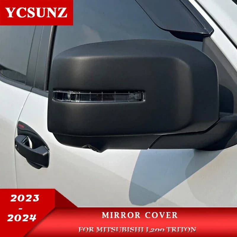 ABS Door Side Mirror Cover For Mitsubishi Triton L200 MV 2023 2024 2025 2026 Body Kit Car Accessories Double cabin