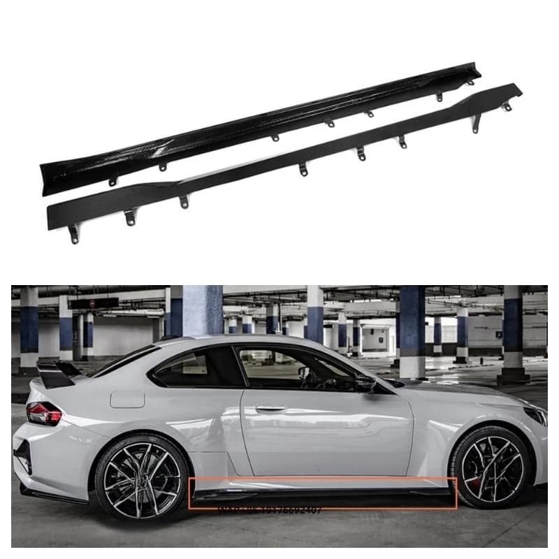 100% Dry Carbon Fiber Body Kit SQ Style Bumper Side Skirt for  M2 G87 2023+ G87 Bumper Side Skirt