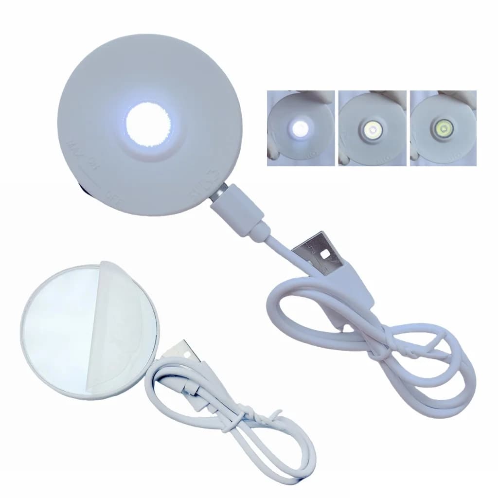 2in1 Illuminator Microscope Lamp LED Light Source USB Charge Adjustable Brightness White Lighting Reflector Mirror for Lab XSP