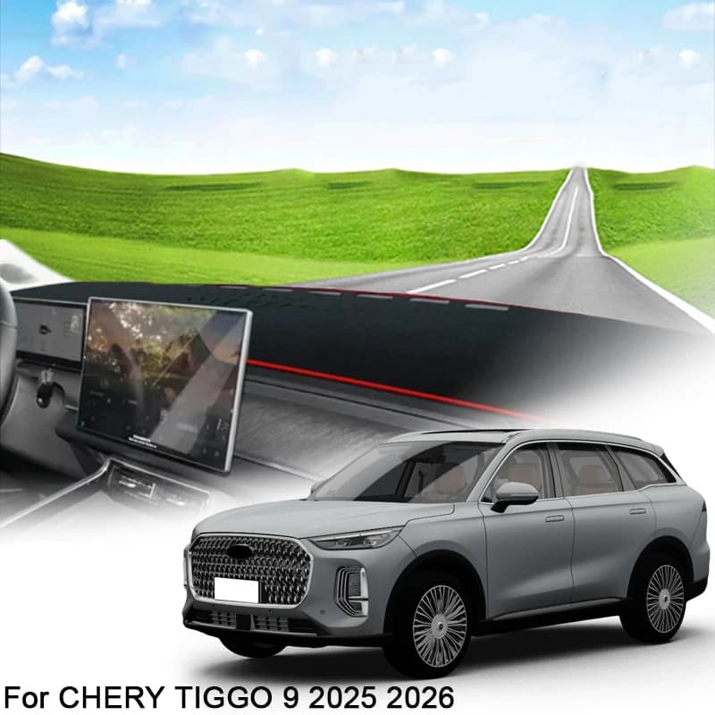 Fit For CHERY TIGGO 9 2025 2026 Car Dashboard Protective Mat Shade Cushion Pad Rose Carpet Mat Cover Automobiles Accessories