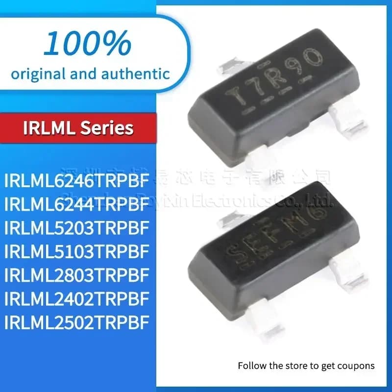 IRLML2502TRPBF IRLML2402TRPBF IRLML2803TRPBF IRLML5103TRPBF IRLML5203TRPBF IRLML6244TRPBF IRLML6246TRPBF Black casing
