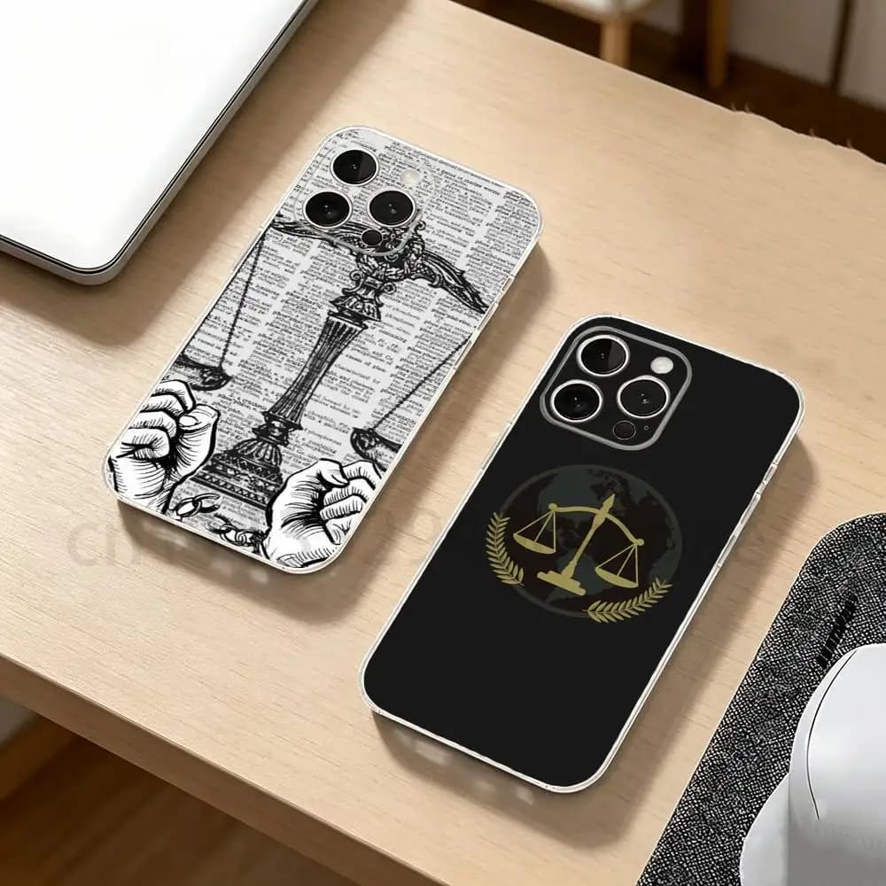 Law Judge Justice Lawyer Phone Case For iPhone17,16,15,14,13,12,11,XR,Pro,Max,Plus,mini,Shockproof Bumper Cover