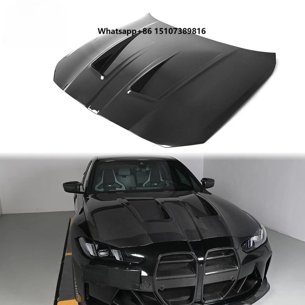 Carbon Fiber N Style Upgrade Front Hood for BW G80 G81 M3 G82 G83 M4 Car Engine Ventilation Cover Bonnets Auto Parts