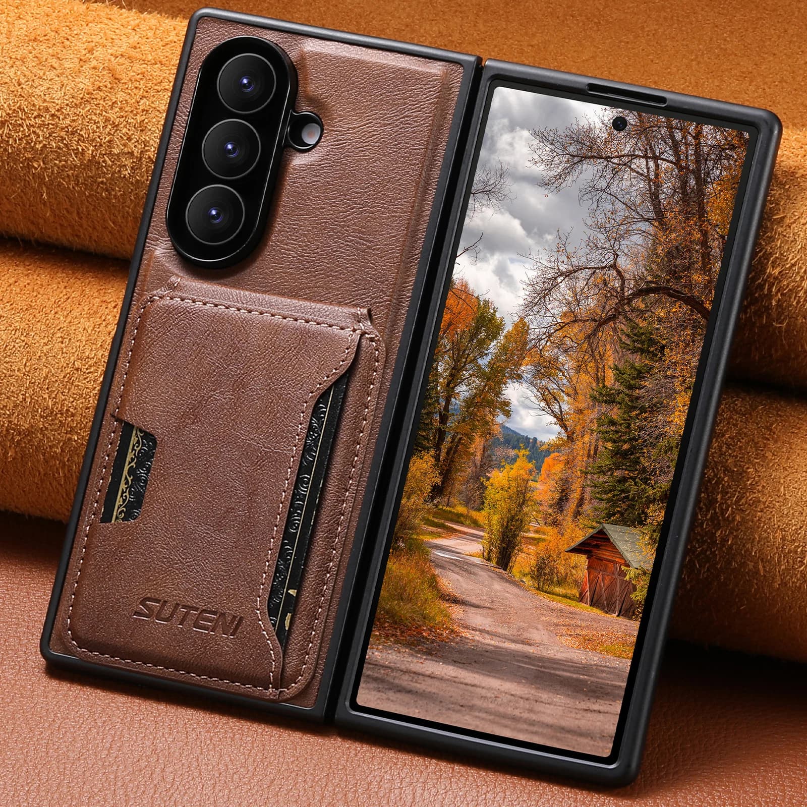 For Samsung Galaxy Z Fold 7 6 Case Luxury Leather 2 in 1 Magnetic Wireless Charging Card Wallet Shockproof Protection Hard Cover