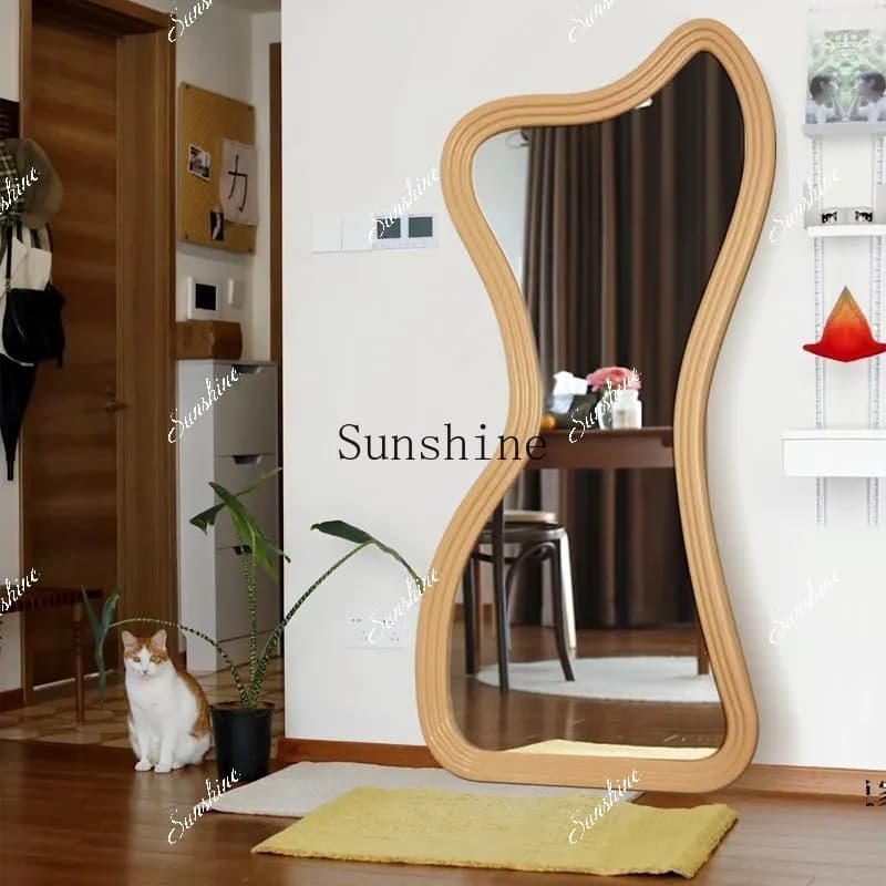French cream style full body floor wall hanging retro home bedroom full-length mirror  FT