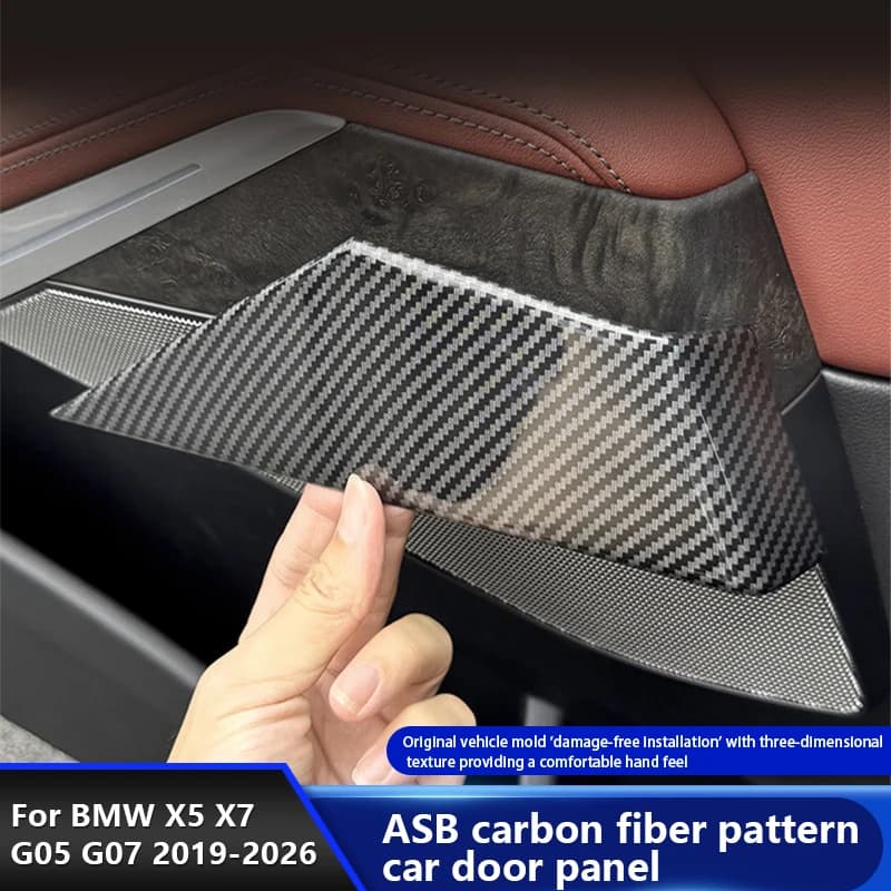 For BMW X5 X7 G05 G07 2019-2026 ABS Carbon Fiber Car Console Dashboard Side Air Vent Gear Shift Cover Interior Accessories