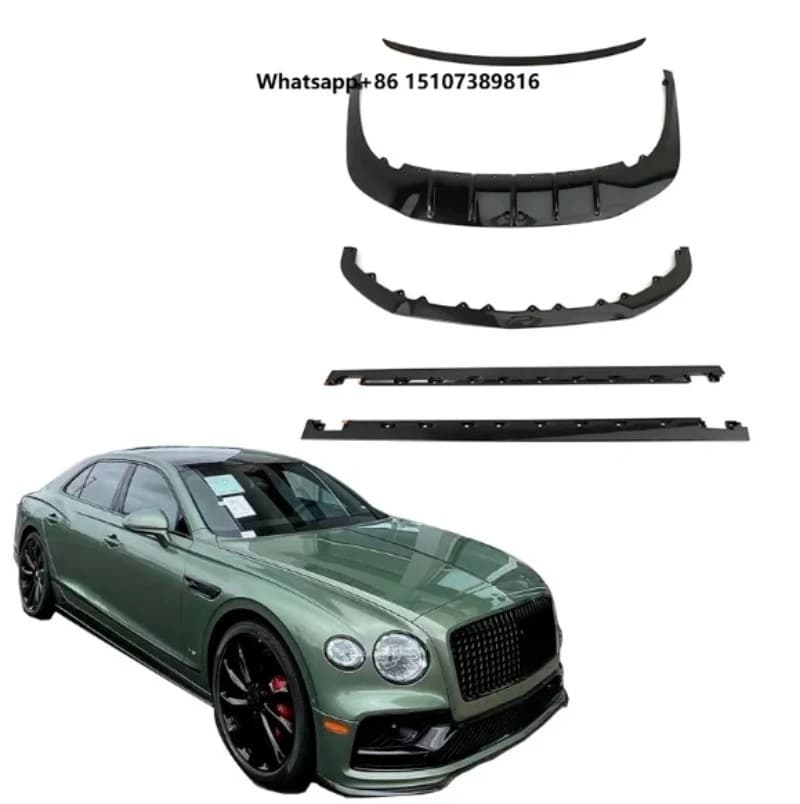 Flying Spur W12 to Small Carbon Body Kit Full Set Front Lip Rear Diffuser, Side Skirts Rear Wing for Spur BODY KIT