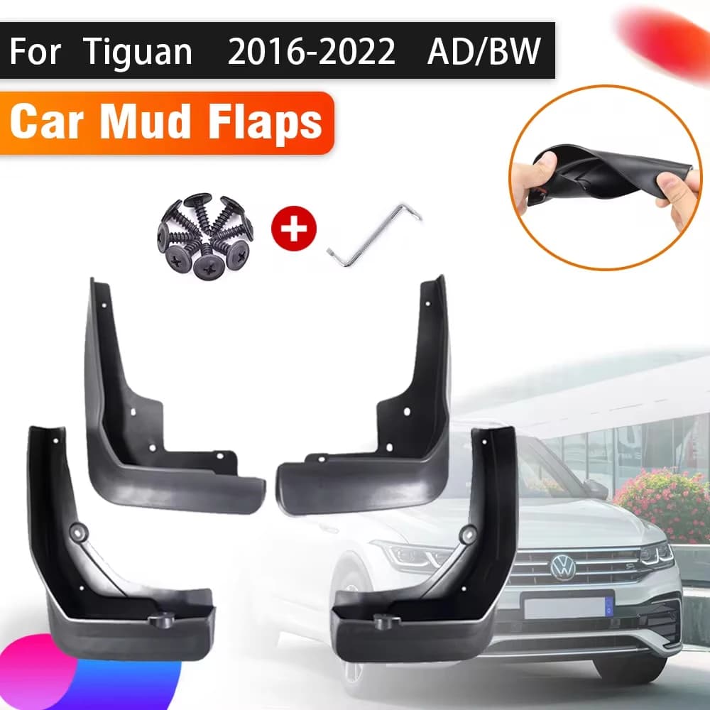 Mud Flap For Volkswagen VW Tiguan 2022 Accessories 2016~2021 AD BW Auto Mudguards Splash Guard Front Rear Fender Car Accessories