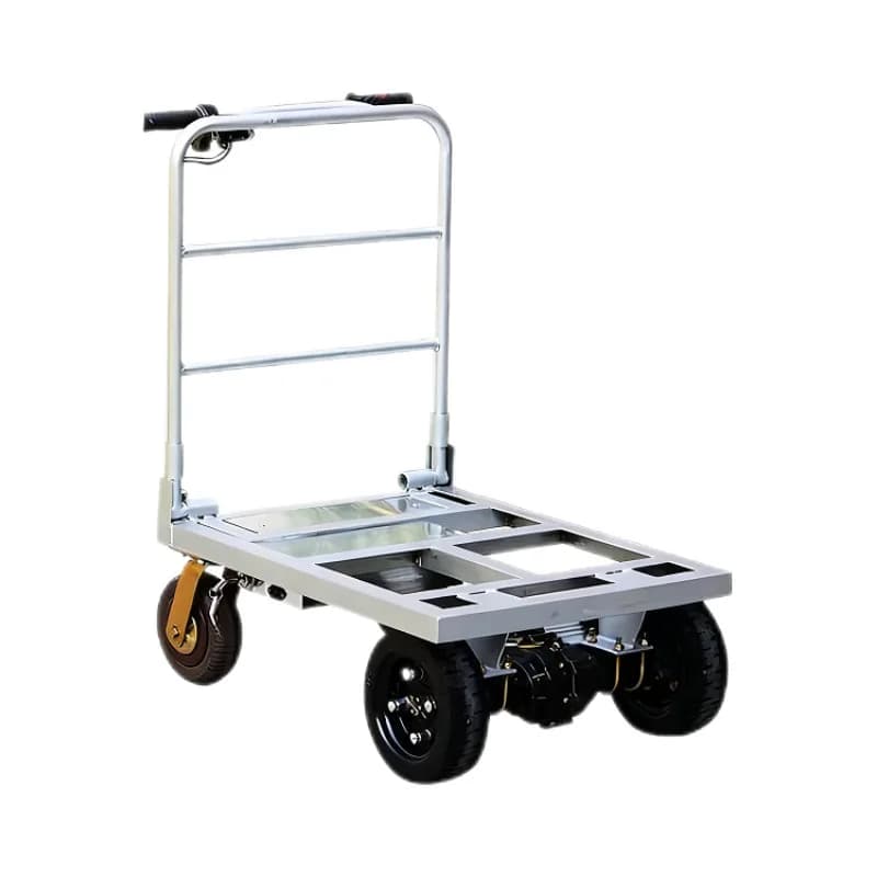 Electric trolley, truck, folding flatbed