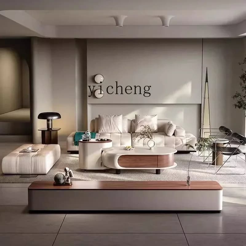 c1 minimalist coffee table living room household small apartment cream wind mobile side table balcony small tea cart