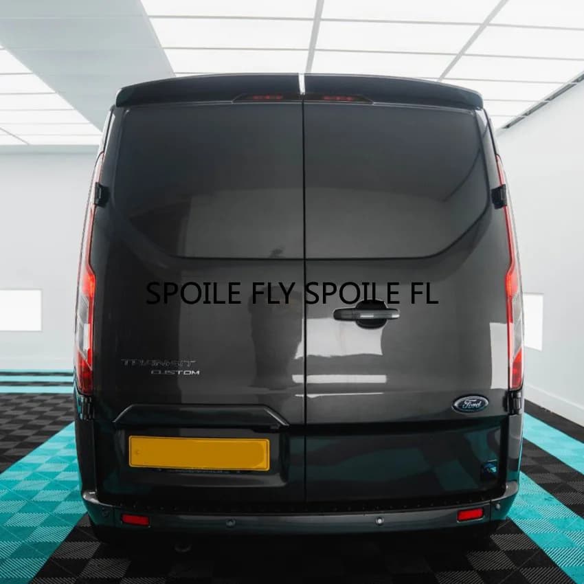 2012-2022 For Ford Transit Custom Mk8 Double Door Rear Trunk Spoiler Lid Wing Cover High Quality ABS Gloss Black Carbon Look