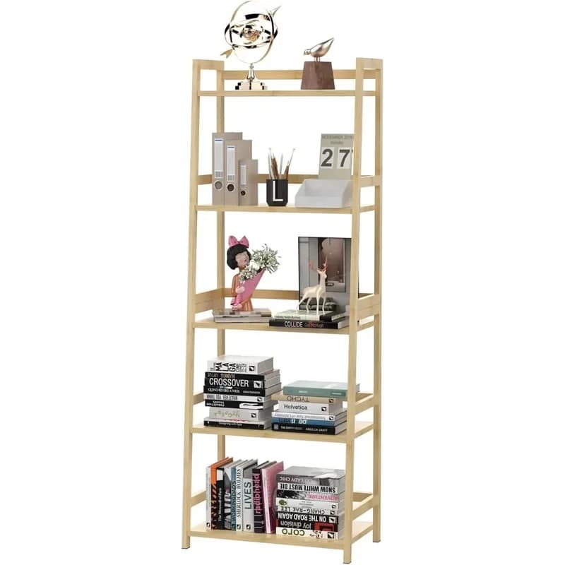 Bookshelf Tiers, Bookcase Organizer Modern Display Shelving Unit Tall Book Shelf Corner Storage Rack