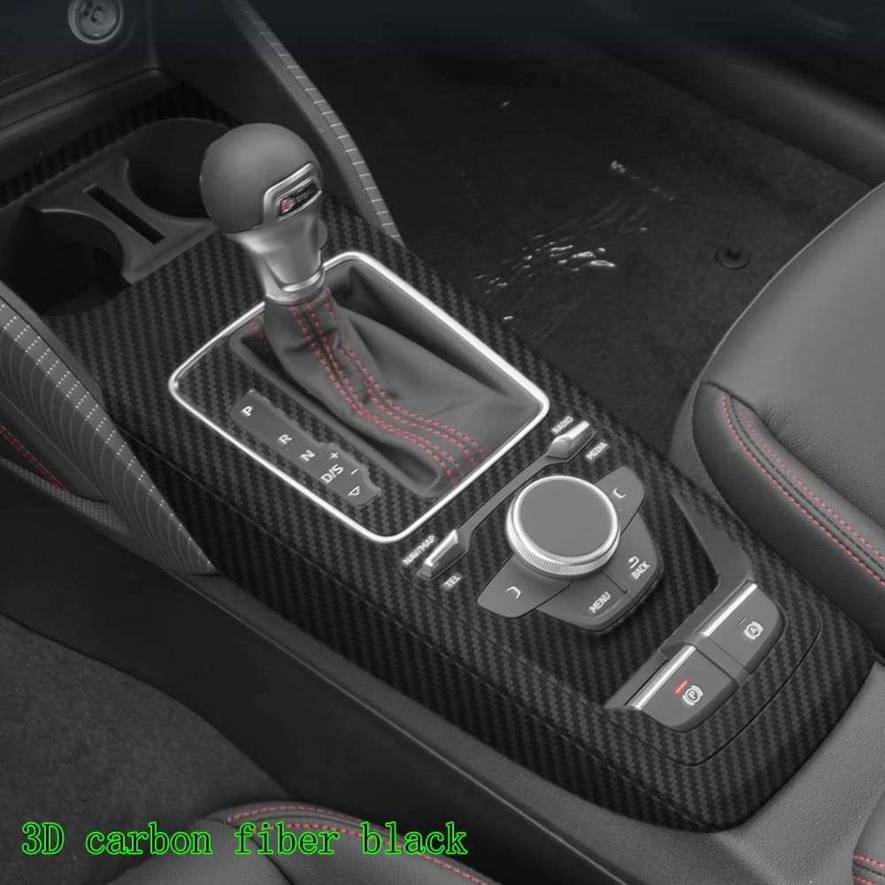 Carbon Fiber for Audi Q2 2018-2023 Car Film Interior Stickers Center Console Gear Dashboard Air Door Handle Lift Panel