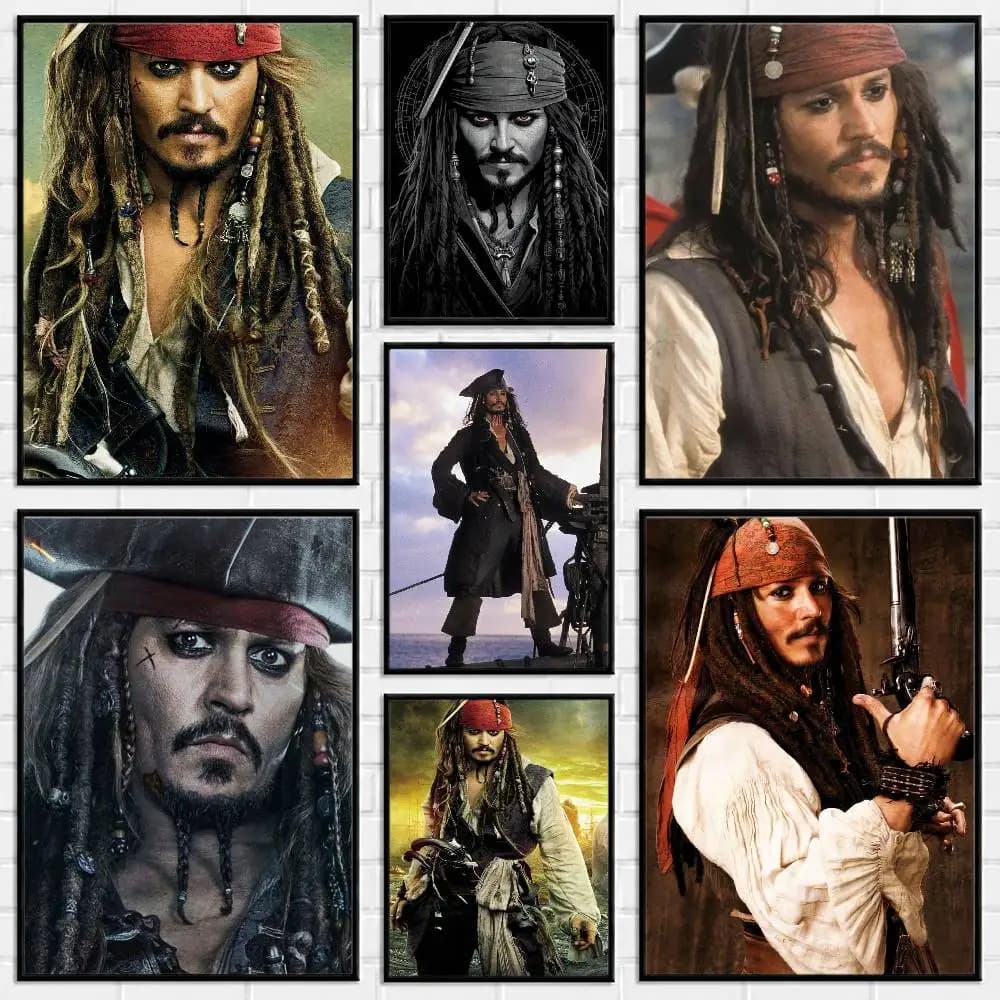 The Captain J-Jack S-Sparrow Poster Versatile HD Waterproof Wall Art Self-Adhesive Decor for Any Space Ideal Gift