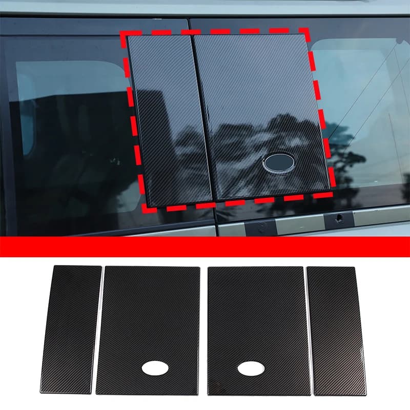 C Pillar Panel Cover Trim Rear Quarter Frame Decoration Rear Window Outer Decor For Land Rover Defender 110 130 L663 2020-2026+