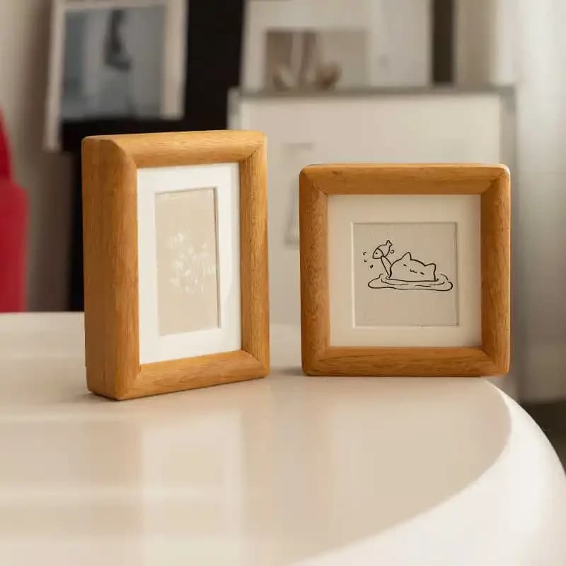 Solid Wood Photo Frame Teak Walnut Wedding Picture Tabletop Display High-grade Frame Photos Tabletop Home Decor Xmas Gifts