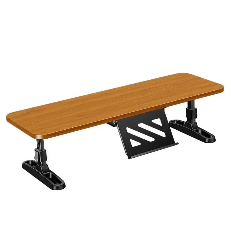 Solid wood liftable monitor, heightening rack, desktop computer heightening table base, storage shelf