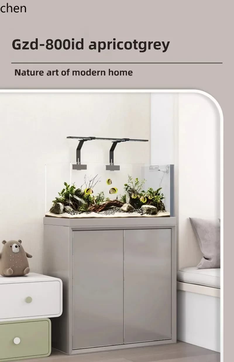 B6 GZ-23  Ultra-white Glass Intelligent Bottom Filter Square Tank Fish Tank Living Room Small Stream