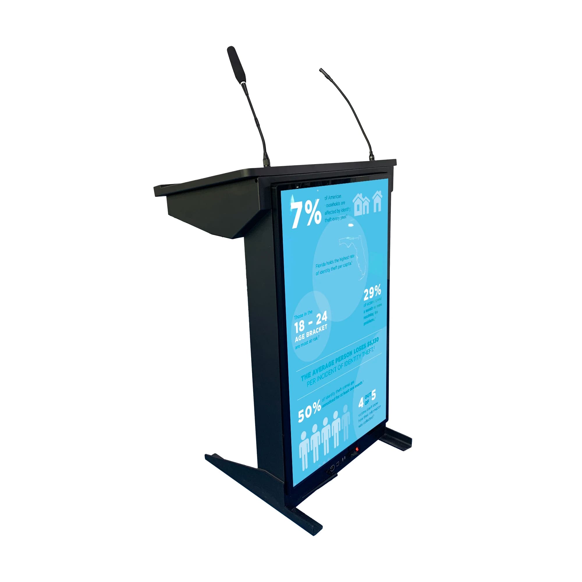 Classroom Lectures Multimedia Conference All in One Touch Screen Digital Smart Podium Modern Lectern